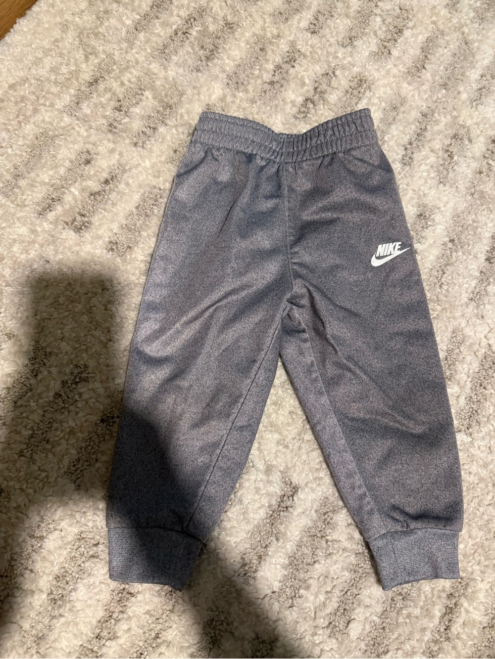 Nike Kids Charcoal Gray Joggers with White Swoosh